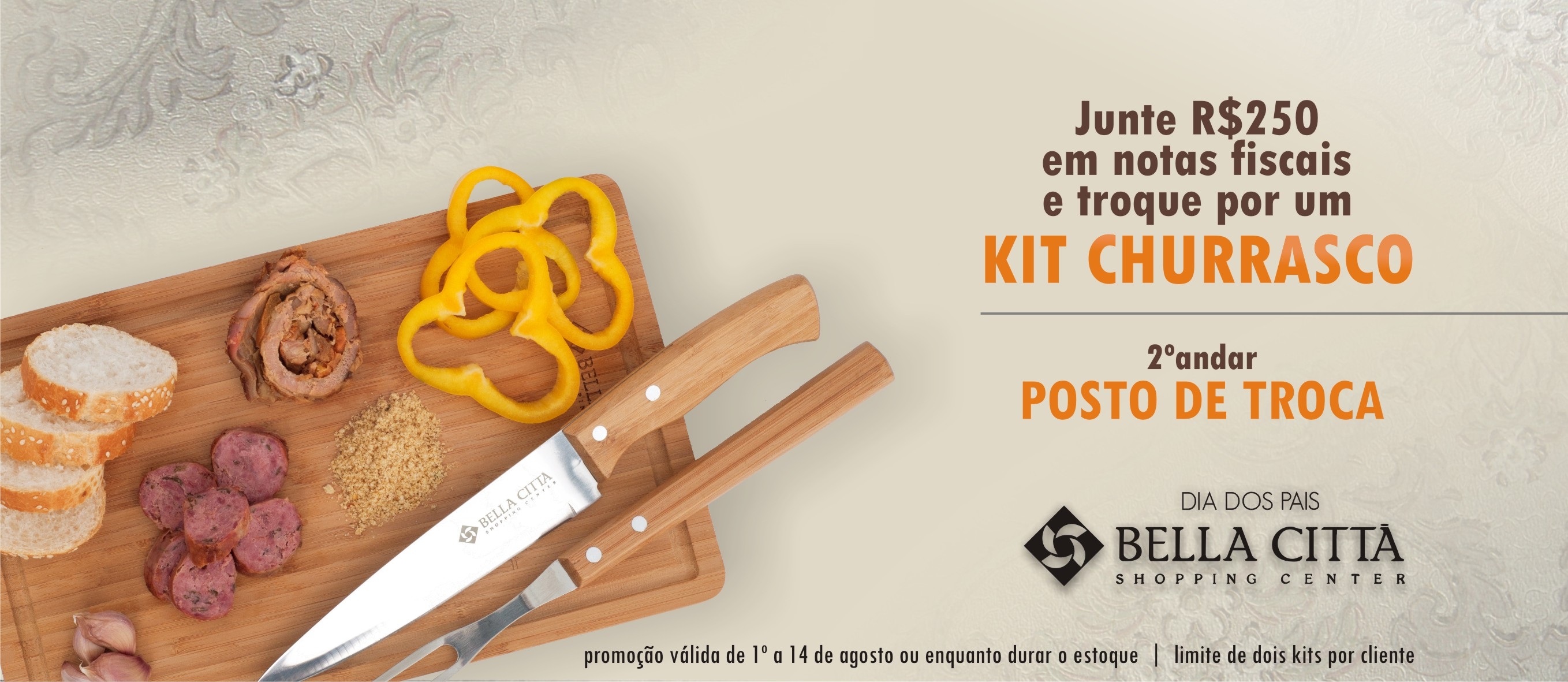 Kit Churrasco é o presente do Bella Città para o dia dos pais