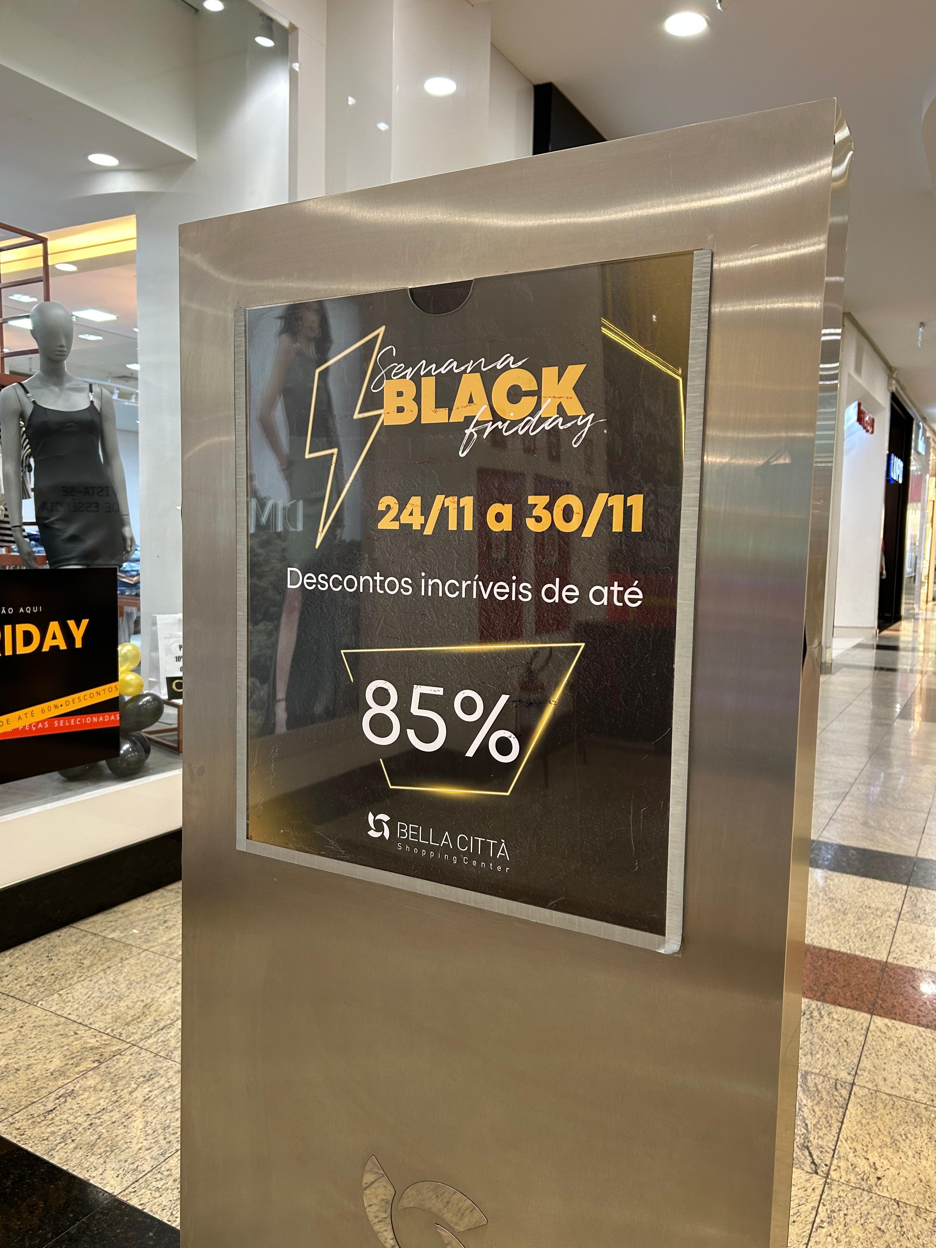 Bella Città oferece descontos de até 85% na Black Friday