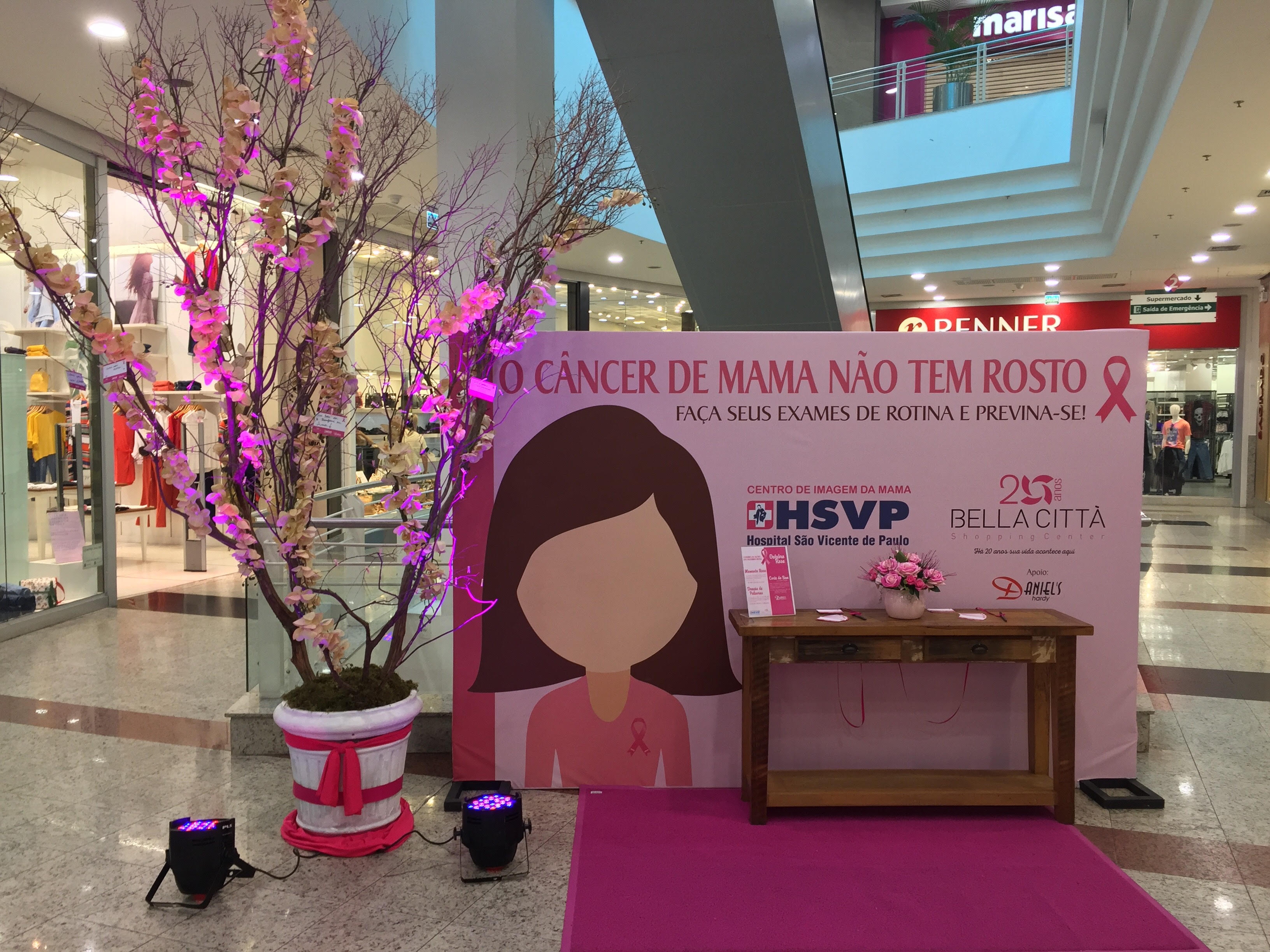 Outubro Rosa: Bella Città Shopping e Hospital São Vicente de Paulo se unem pela causa 