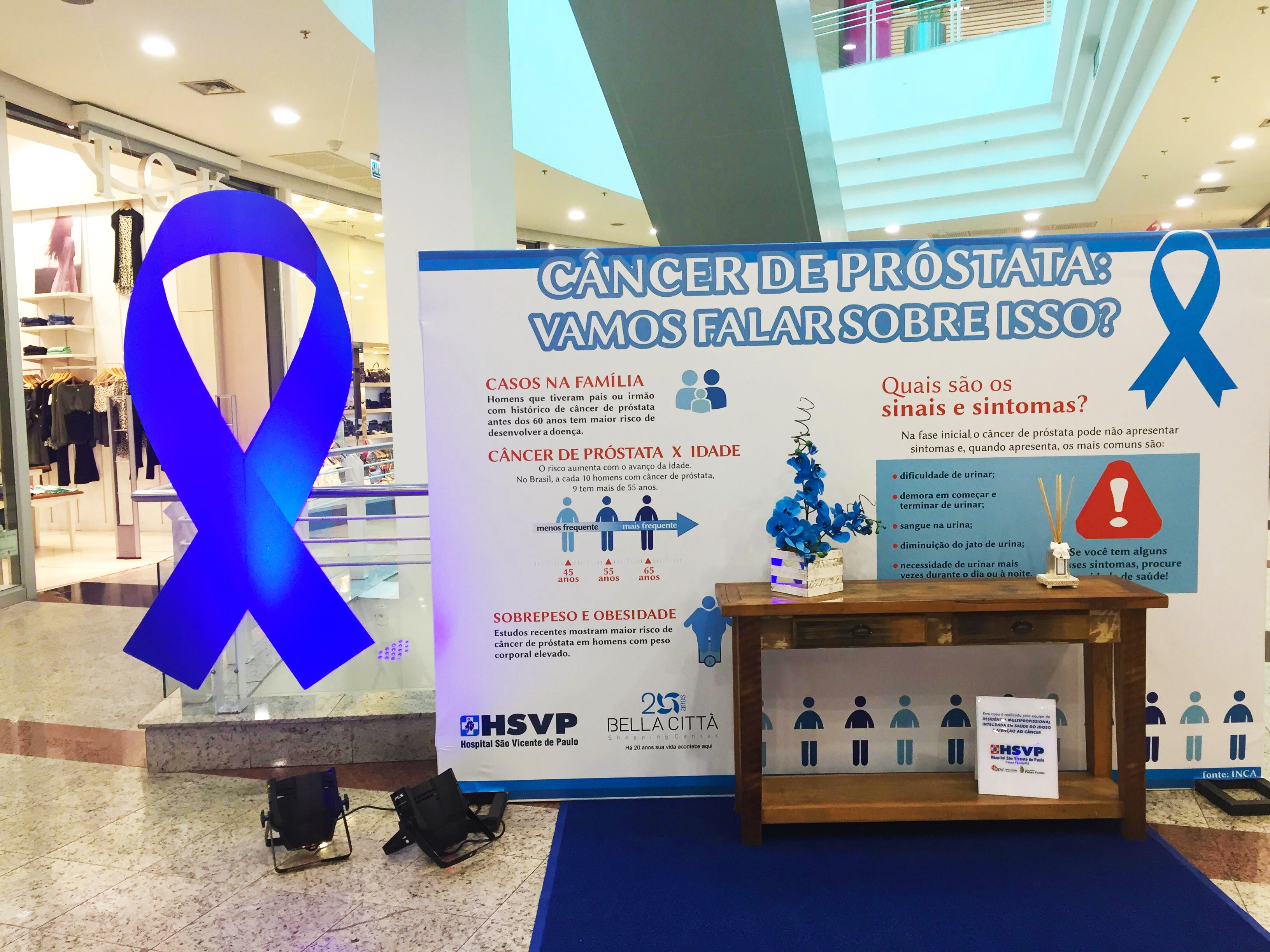 Bella Città Shopping e Hospital São Vicente de Paulo realizam ação do Novembro Azul 