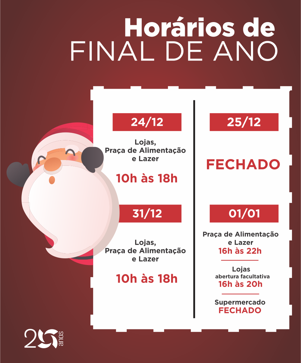 Bella Città Shopping funciona em horário especial nesse fim de ano 