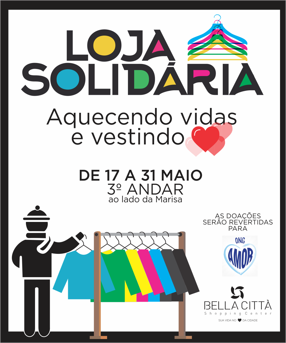 Bella Città Shopping prepara nova edição da Loja Solidária em parceria com a ONG Amor