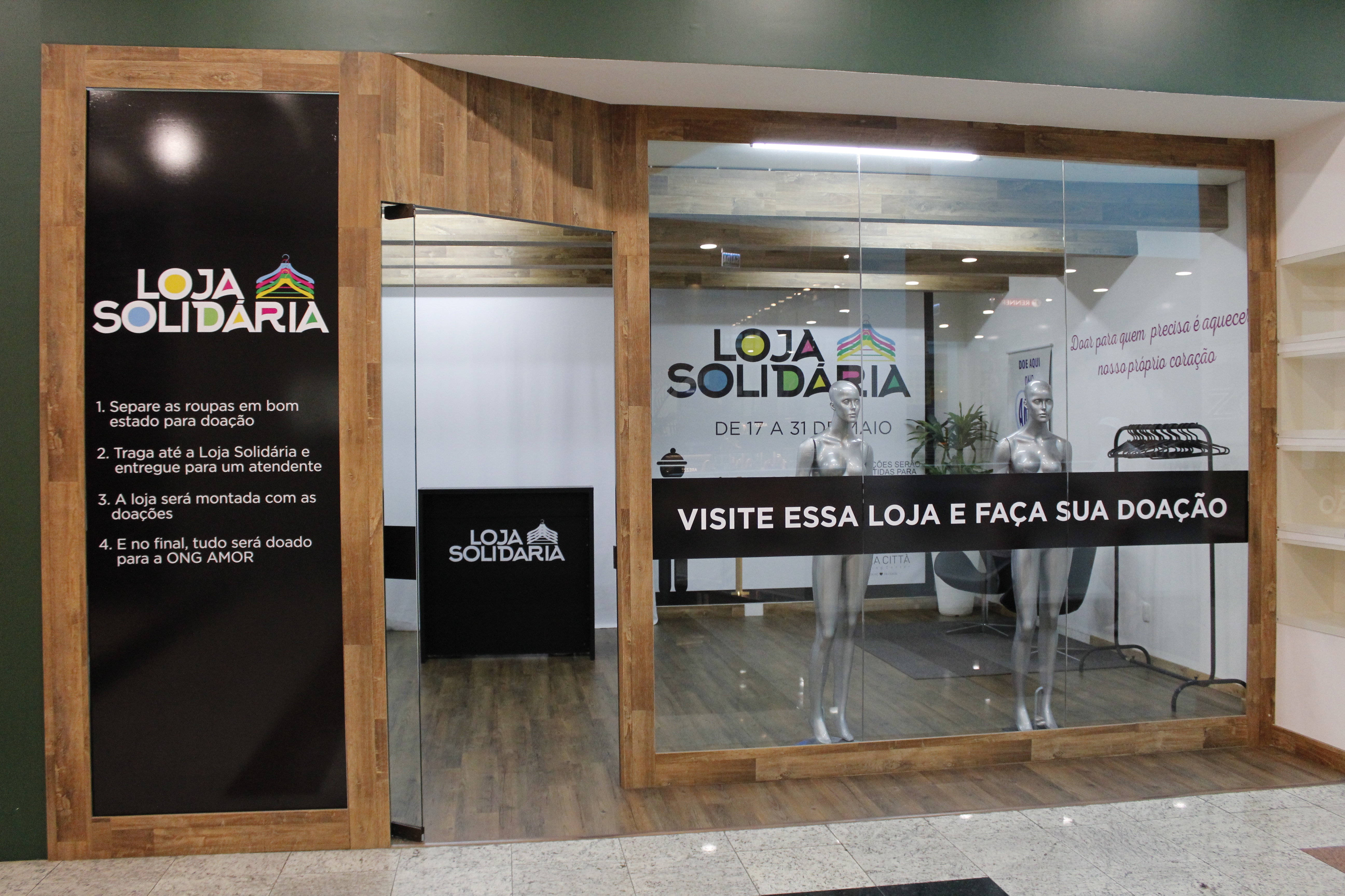 Loja Solidária já está aberta esperando por doações